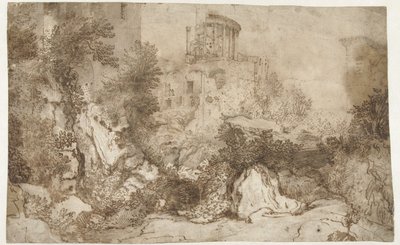 Templo de Sibila en Tívoli de Gillis van Valckenborch